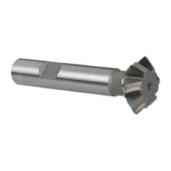 Whitney Tool Co. - 1° 1" Cut Diam, 3/8" Cut Width, 1/2" Shank, Carbide-Tipped Double-Angle Cutter - Americas Industrial Supply