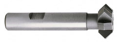 Whitney Tool Co. - 1-3/8° 1-3/8" Cut Diam, 7/16" Cut Width, 5/8" Shank, Carbide-Tipped Double-Angle Cutter - Americas Industrial Supply