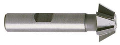 Whitney Tool Co. - 3/4" Diam x 5/16" Width of Cut, 60° Included Angle, Shank Connection, Carbide Tipped Single Angle Cutter - 3/8" Shank Diam, 2-1/8" Overall Length, Right Hand Cut, TiN Coated - Americas Industrial Supply