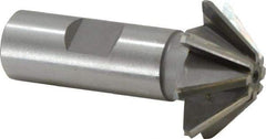 Whitney Tool Co. - 1-1/2" Diam x 1/2" Width of Cut, 45° Included Angle, Shank Connection, Carbide Tipped Single Angle Cutter - 3/4" Shank Diam, 2-3/4" Overall Length, Right Hand Cut, Uncoated - Americas Industrial Supply