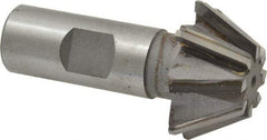 Whitney Tool Co. - 1-1/2" Diam x 5/8" Width of Cut, 60° Included Angle, Shank Connection, Carbide Tipped Single Angle Cutter - 3/4" Shank Diam, 2-3/4" Overall Length, Right Hand Cut, Uncoated - Americas Industrial Supply