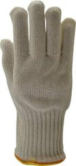 Whizard - Size S (7), ANSI Cut Lvl 5, Kevlar/Spectra/Stainless Steel Cut Resistant Gloves - Knit Wrist, White, Ambidextrous - Americas Industrial Supply