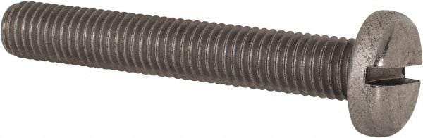 Value Collection - M10x1.50 Metric Coarse, 65mm Length Under Head Slotted Drive Machine Screw - Pan Head, Grade 316 & A4 Stainless Steel, Uncoated, Without Washer - Americas Industrial Supply