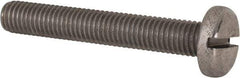 Value Collection - M10x1.50 Metric Coarse, 65mm Length Under Head Slotted Drive Machine Screw - Pan Head, Grade 316 & A4 Stainless Steel, Uncoated, Without Washer - Americas Industrial Supply