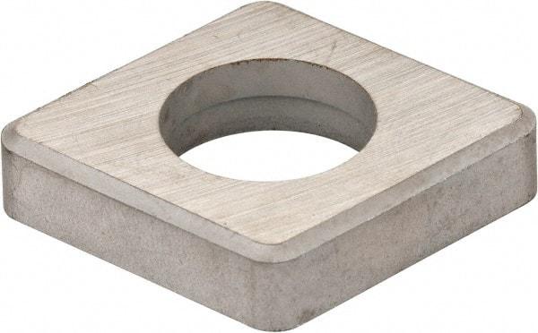 Made in USA - 1" Inscribed Circle, Diamond (Shape) Shim for Indexables - Carbide, 1/8" Thick, CSN Shim Style, Negative Rake - Americas Industrial Supply