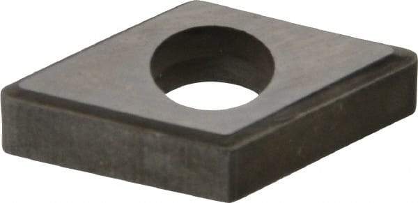 Made in USA - 1/2" Inscribed Circle, Diamond (Shape) Shim for Indexables - Carbide, 3/16" Thick, DSN Shim Style, Negative Rake - Americas Industrial Supply