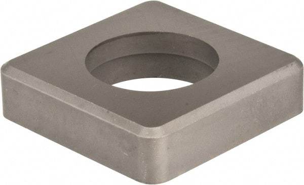 Made in USA - 1" Inscribed Circle, Square Shim for Indexables - Carbide, 1/4" Thick, ISSN Shim Style, Negative Rake - Americas Industrial Supply