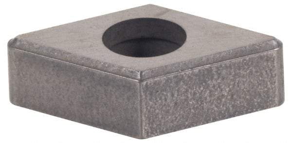 Made in USA - 1/2" Inscribed Circle, Diamond (Shape) Shim for Indexables - Carbide, 1/8" Thick, MDN Shim Style, Negative Rake - Americas Industrial Supply