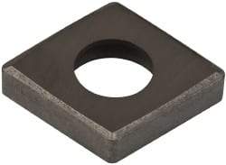 Made in USA - 1/2" Inscribed Circle, Diamond (Shape) Shim for Indexables - Carbide, 1/8" Thick, SCN Shim Style, Negative Rake - Americas Industrial Supply