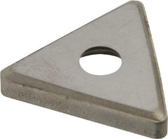 Made in USA - 1/2" Inscribed Circle, Triangle Shim for Indexables - Carbide, 1/8" Thick, SM Shim Style, Negative Rake - Americas Industrial Supply