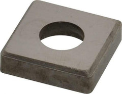 Made in USA - 3/4" Inscribed Circle, Square Shim for Indexables - Carbide, 3/16" Thick, SM Shim Style, Negative Rake - Americas Industrial Supply
