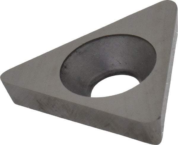 Made in USA - 1/2" Inscribed Circle, Triangle Shim for Indexables - Carbide, 1/8" Thick, SM Shim Style, Positive Rake - Americas Industrial Supply