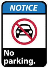 NMC - "Notice - No Parking", 14" Long x 10" Wide, Aluminum Safety Sign - Rectangle, 0.04" Thick, Use for Security & Admittance - Americas Industrial Supply