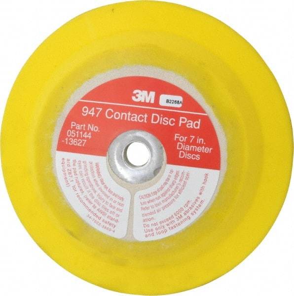 3M - 7" Diam Hook & Loop Disc Backing Pad - Medium Density, 6,000 RPM - Americas Industrial Supply