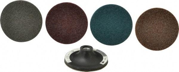 3M - 5 Piece, 4" Disc Diam, Abrasive Disc Kit - Nonwoven, Coarse, Medium, Very Fine, Super Fine Grade, Aluminum Oxide\xB6Silicon Carbide - Americas Industrial Supply