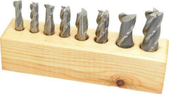 Interstate - 1/2 to 1", 2 and 4 Flute Square End Mill Set - Uncoated, Cobalt, Single End - Americas Industrial Supply