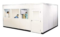 Portafab - 20' Long x 10" Wide, Fire & Sound Panel Temporary Structure - 3 Walls - Americas Industrial Supply