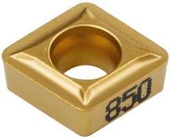 Kennametal - CCMT21.52 LF Grade KC850 Carbide Turning Insert - TiC/TiCN/TiN Finish, 80° Diamond, 1/4" Inscr Circle, 3/32" Thick, 1/32" Corner Radius - Americas Industrial Supply