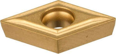 Kennametal - DCMT21.50.5 LF Grade KC850 Carbide Turning Insert - TiC/TiCN/TiN Finish, 55° Diamond, 1/4" Inscr Circle, 3/32" Thick, 0.0079" Corner Radius - Americas Industrial Supply