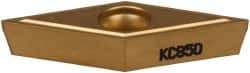 Kennametal - VBMT330.5 LF Grade KC850 Carbide Turning Insert - TiC/TiCN/TiN Finish, 35° Diamond, 3/8" Inscr Circle, 3/16" Thick, 0.0079" Corner Radius - Americas Industrial Supply
