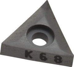 Kennametal - T220 F Grade K68 Carbide Turning Insert - Uncoated, 60° Triangle, 1/4" Inscr Circle, 1/8" Thick, 0.004" Corner Radius - Americas Industrial Supply
