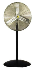Airmaster - 24" Blade, 1/3 hp, 4,062, 4,699 & 5,548 CFM, Oscillating Industrial Circulation Fan - Pedestal, 115 Volts, 2.5 Amps, 3 Speed - Americas Industrial Supply