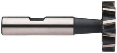Interstate - 7/8" Diam x 7/32" Face Width, High Speed Steel, 10 Teeth, Shank Connection Woodruff Keyseat Cutter - Uncoated, 2-7/32" OAL x 1/2" Shank, Staggered Teeth, ANSI 707, Old Standard 12 - Americas Industrial Supply