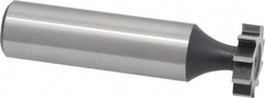 Interstate - 5/8" Diam x 5/32" Face Width, High Speed Steel, 8 Teeth, Shank Connection Woodruff Keyseat Cutter - Uncoated, 2-5/32" OAL x 1/2" Shank, Straight Teeth, ANSI 505, Old Standard 6 - Americas Industrial Supply
