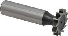 Interstate - 7/8" Diam x 5/32" Face Width, High Speed Steel, 10 Teeth, Shank Connection Woodruff Keyseat Cutter - Uncoated, 2-5/32" OAL x 1/2" Shank, Straight Teeth, ANSI 507, Old Standard 10 - Americas Industrial Supply