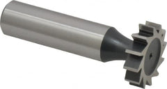 Interstate - 7/8" Diam x 7/32" Face Width, High Speed Steel, 10 Teeth, Shank Connection Woodruff Keyseat Cutter - Uncoated, 2-7/32" OAL x 1/2" Shank, Straight Teeth, ANSI 707, Old Standard 12 - Americas Industrial Supply