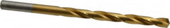 Chicago-Latrobe - 7/32" 135° High Speed Steel Jobber Drill - TiN Finish, Right Hand Cut, Spiral Flute, Straight Shank, 3-3/4" OAL, Split Point - Americas Industrial Supply