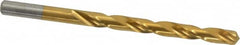 Chicago-Latrobe - 17/64" 135° High Speed Steel Jobber Drill - TiN Finish, Right Hand Cut, Spiral Flute, Straight Shank, 4-1/8" OAL, Split Point - Americas Industrial Supply