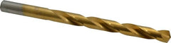 Chicago-Latrobe - 11/32" 135° High Speed Steel Jobber Drill - TiN Finish, Right Hand Cut, Spiral Flute, Straight Shank, 4-3/4" OAL, Split Point - Americas Industrial Supply