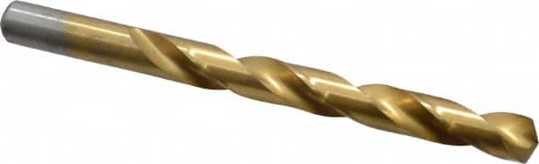 Chicago-Latrobe - 29/64" 135° High Speed Steel Jobber Drill - TiN Finish, Right Hand Cut, Spiral Flute, Straight Shank, 5-5/8" OAL, Split Point - Americas Industrial Supply