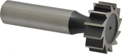 Interstate - 1" Diam x 3/8" Face Width, High Speed Steel, 12 Teeth, Shank Connection Woodruff Keyseat Cutter - Uncoated, 2-3/8" OAL x 1/2" Shank, Straight Teeth, ANSI 1208, Old Standard 152 - Americas Industrial Supply