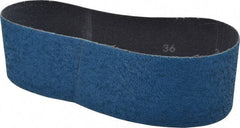 Norton - 3" Wide x 21" OAL, 36 Grit, Zirconia Alumina Abrasive Belt - Zirconia Alumina, Very Coarse, Coated, Y Weighted Cloth Backing, Series 3X - Americas Industrial Supply