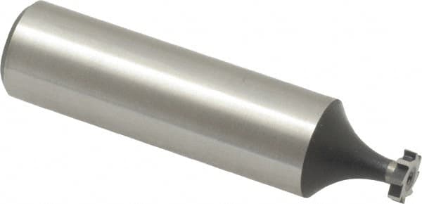Interstate - 1/4" Diam x 1/16" Face Width, High Speed Steel, 6 Teeth, Shank Connection Woodruff Keyseat Cutter - Uncoated, 2-1/16" OAL x 1/2" Shank, Straight Teeth, ANSI 202, Old Standard 201 - Americas Industrial Supply
