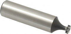 Interstate - 1/4" Diam x 1/16" Face Width, High Speed Steel, 6 Teeth, Shank Connection Woodruff Keyseat Cutter - Uncoated, 2-1/16" OAL x 1/2" Shank, Straight Teeth, ANSI 202, Old Standard 201 - Americas Industrial Supply