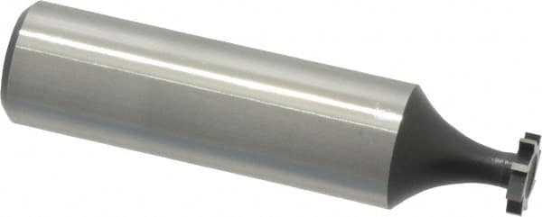 Interstate - 5/16" Diam x 1/16" Face Width, High Speed Steel, 6 Teeth, Shank Connection Woodruff Keyseat Cutter - Uncoated, 2-1/16" OAL x 1/2" Shank, Straight Teeth, ANSI 202-1/2, Old Standard 206 - Americas Industrial Supply