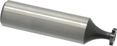 Interstate - 5/16" Diam x 1/16" Face Width, High Speed Steel, 6 Teeth, Shank Connection Woodruff Keyseat Cutter - Uncoated, 2-1/16" OAL x 1/2" Shank, Straight Teeth, ANSI 202-1/2, Old Standard 206 - Americas Industrial Supply