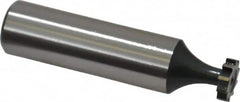 Interstate - 3/8" Diam x 3/32" Face Width, High Speed Steel, 6 Teeth, Shank Connection Woodruff Keyseat Cutter - Uncoated, 2-3/32" OAL x 1/2" Shank, Straight Teeth, ANSI 303, Old Standard 212 - Americas Industrial Supply