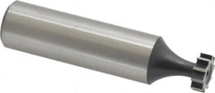 Interstate - 3/8" Diam x 1/8" Face Width, High Speed Steel, 6 Teeth, Shank Connection Woodruff Keyseat Cutter - Uncoated, 2-1/8" OAL x 1/2" Shank, Straight Teeth, ANSI 403, Old Standard 213 - Americas Industrial Supply