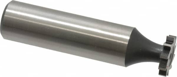 Interstate - 1/2" Diam x 3/32" Face Width, Cobalt, 8 Teeth, Shank Connection Woodruff Keyseat Cutter - Uncoated, 2-3/32" OAL x 1/2" Shank, Straight Teeth, ANSI 304, Old Standard 2 - Americas Industrial Supply