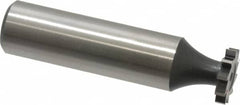 Interstate - 1/2" Diam x 3/32" Face Width, Cobalt, 8 Teeth, Shank Connection Woodruff Keyseat Cutter - Uncoated, 2-3/32" OAL x 1/2" Shank, Straight Teeth, ANSI 304, Old Standard 2 - Americas Industrial Supply