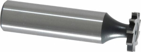 Interstate - 5/8" Diam x 3/32" Face Width, Cobalt, 8 Teeth, Shank Connection Woodruff Keyseat Cutter - Uncoated, 2-3/32" OAL x 1/2" Shank, Straight Teeth, ANSI 305, Old Standard 4 - Americas Industrial Supply