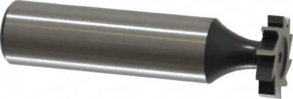 Interstate - 5/8" Diam x 1/8" Face Width, Cobalt, 8 Teeth, Shank Connection Woodruff Keyseat Cutter - Uncoated, 2-1/8" OAL x 1/2" Shank, Straight Teeth, ANSI 405, Old Standard 5 - Americas Industrial Supply