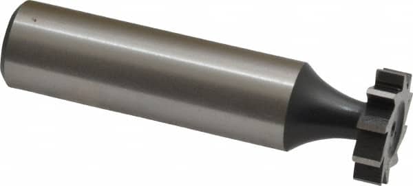Interstate - 5/8" Diam x 5/32" Face Width, Cobalt, 8 Teeth, Shank Connection Woodruff Keyseat Cutter - Uncoated, 2-5/32" OAL x 1/2" Shank, Straight Teeth, ANSI 505, Old Standard 6 - Americas Industrial Supply