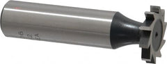 Interstate - 3/4" Diam x 1/8" Face Width, Cobalt, 10 Teeth, Shank Connection Woodruff Keyseat Cutter - Uncoated, 2-1/8" OAL x 1/2" Shank, Straight Teeth, ANSI 406, Old Standard 7 - Americas Industrial Supply