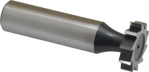 Interstate - 3/4" Diam x 3/16" Face Width, Cobalt, 10 Teeth, Shank Connection Woodruff Keyseat Cutter - Uncoated, 2-3/16" OAL x 1/2" Shank, Straight Teeth, ANSI 606, Old Standard 9 - Americas Industrial Supply