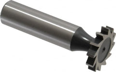 Interstate - 7/8" Diam x 5/32" Face Width, Cobalt, 10 Teeth, Shank Connection Woodruff Keyseat Cutter - Uncoated, 2-5/32" OAL x 1/2" Shank, Straight Teeth, ANSI 507, Old Standard 10 - Americas Industrial Supply